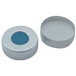 Capsule aluminium avec joint en silicone bleu / PTFE blanc, 35°shore A 3,0 mm