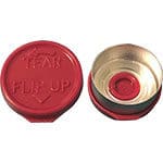 Capsule flip-tear-up 20mm, couleur rouge