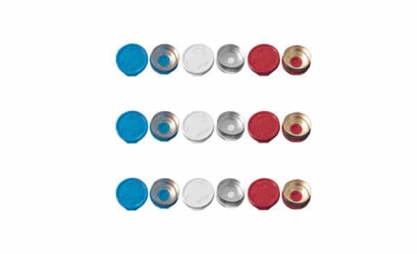 Capsules à sertir Flip-Tear-Up pour flacons DN 20