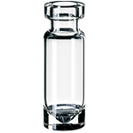 Flacon Microlitre 1,1 ml, 32 x 11,6 mm, verre transparent ref 110418