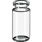 Flacon à sertir 5 ml 38,25 x 22 mm, verre transparent ref 200405