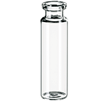 Flacon à sertir 20 ml 75,5 x 22,5 mm verre transparent Fond plat et col DIN ref 200423