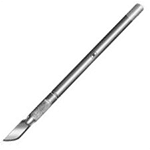 Scalpel avec manche en aluminium et 10 lames de rechange Longueur = 130 mm ref MC-SCAL